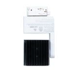 20W Dimmable LED Track Light with black heat sink and white adjustable mounting bracket for sleek lighting design