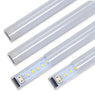 Frosted lens covers for 4x4 color and wattage selectable retrofit kits shown with LED strips beneath covers