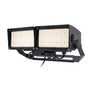 Selectable FL Series LED Flood Light with dual rectangular lamps and adjustable mounting bracket in black housing