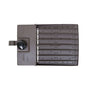 Top view of ECO LED Shoebox Area Light 300W with weather-resistant housing and cooling fins on white background