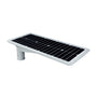 Solar LED Area Light with Tiltable Lens - 30W showing solar panel and slip-fitter mounting bracket side view