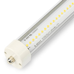 42W Ultra High Lumen 8ft LED Tube T8/T12 - Clear Lens - 10 Pack