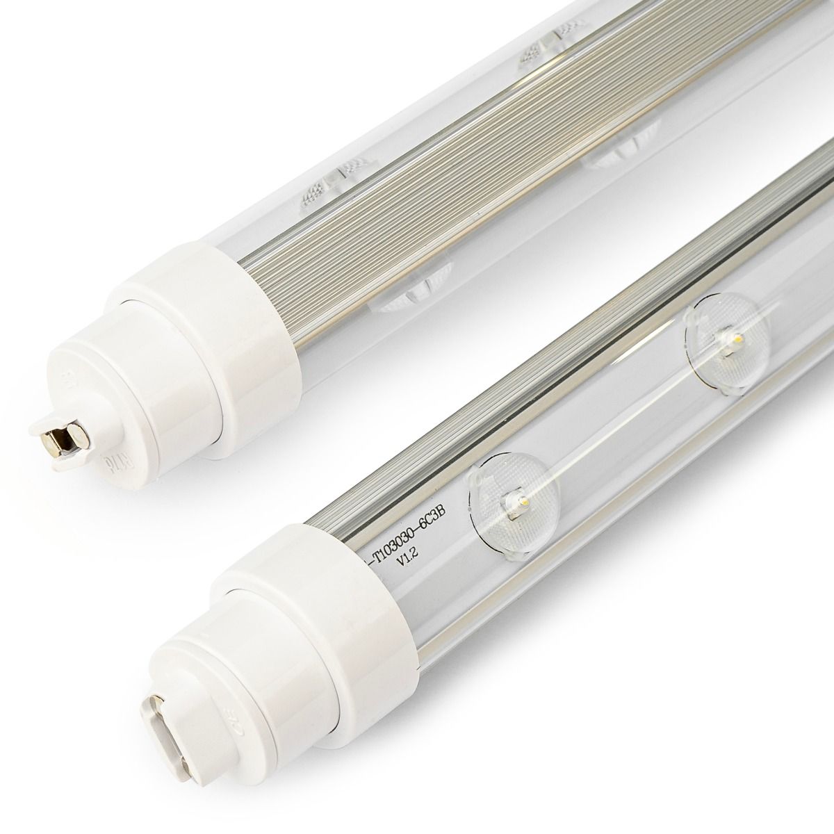 8ft LED Tube 360 degree - R17D (HO) end caps - Pack of 9