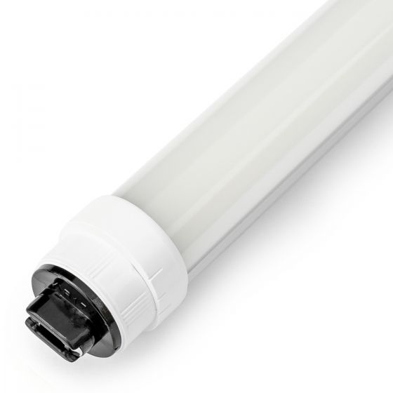 Close-up of an 8ft LED Tube 42W 6,930 lm R17D HO designed for high output and energy-efficient lighting.