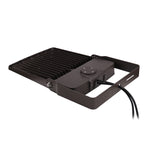 Value LED Flood Light in black metal housing with heat sink and adjustable mounting bracket shown from the backside