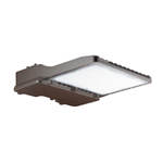 LED Shoebox Area Light 150W with low-profile design and sealed die-cast housing for durable outdoor use