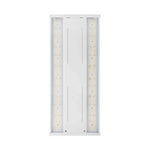 Linear LED High Bay 210W fixture with semi-frosted diffuser for glare reduction in large indoor spaces