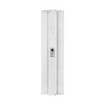 Linear LED High Bay 300W light fixture with durable white finish and mounting hardware for commercial or industrial use