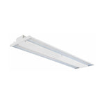 Linear LED High Bay 130W with aluminum body and semi-frosted diffuser for efficient indoor commercial lighting