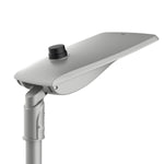 Sleek LED Street Light - 150W mounted on pole with durable, low-glare design and adjustable bracket for outdoor lighting.