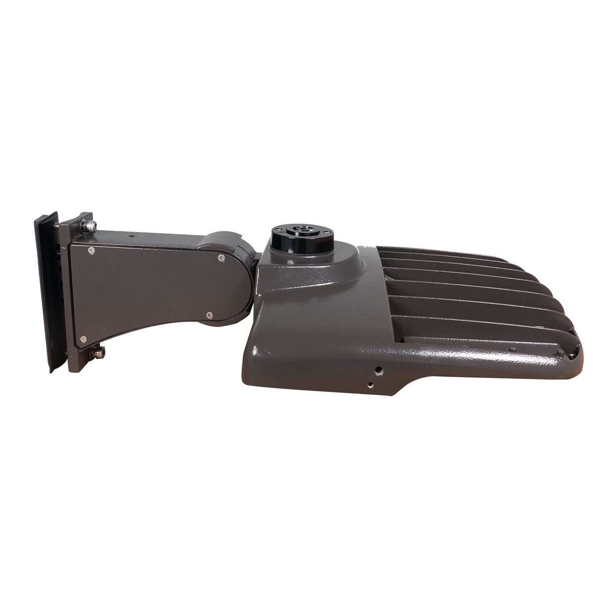 LED Shoebox Area Light 150W 21,000 lumens with adjustable mount, durable design, and protective housing for outdoor use