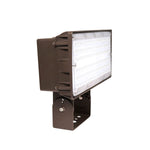 LED Flood Light 100W with wide-angle lens and durable slipfitter mount for outdoor use