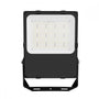 Front view of a black 150W LED Flood Light with LED panel and mounting bracket