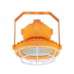 Wire Guard for Round Explosion Proof Lights protecting the lens of an industrial safety light fixture