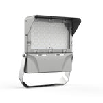 Glare Shield Visor for EXPFL4 Light reducing light spill on a rectangular flood light fixture with mounting bracket