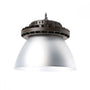 Modern industrial light fixture featuring a large aluminum reflector ideal for efficient lighting distribution