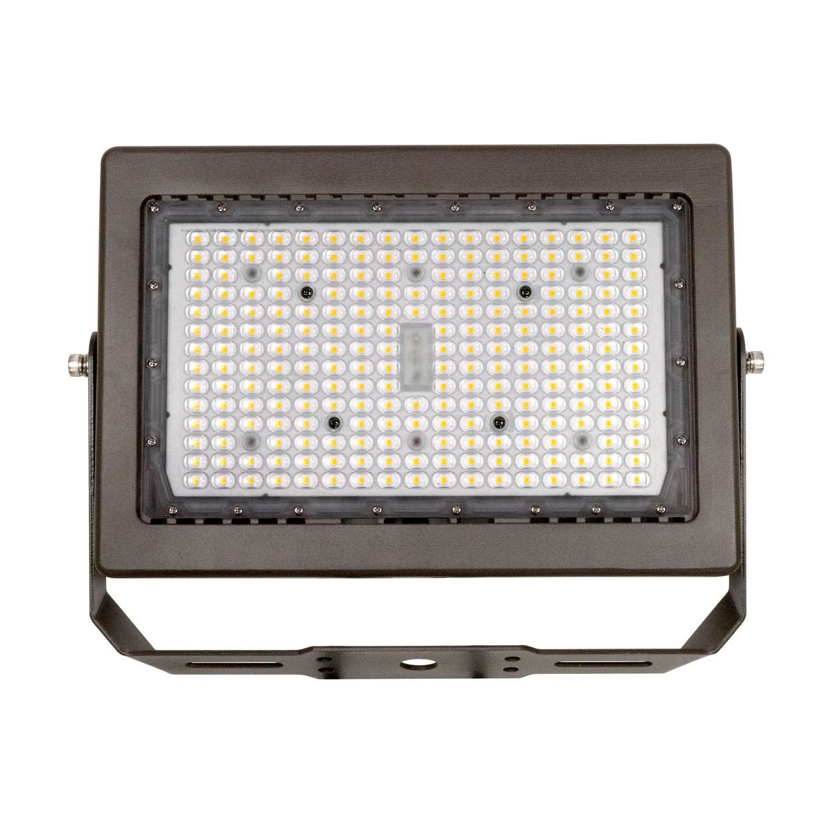 200W Ecobright LED Flood Light with 26,300 lumens, durable housing, and adjustable mounting bracket for outdoor use
