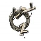Suspended Installation Kit with steel cables and connectors for secure ceiling mounting and suspended setups