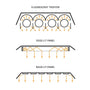 Lighting diagram comparing fluorescent troffer, edge-lit panel, and back-lit panel light distribution methods.
