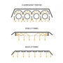 Diagram comparing light distribution of fluorescent troffer, edge-lit, and back-lit panels for 1x4 MaxLite LED Panel Light 30W 3500K