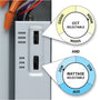 Close-up of 1x4 Backlit LED Panel control switches for selectable CCT and wattage settings