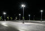 LED Shoebox Area Light - 300W illuminating a parking lot with bright, energy-efficient, rugged streetlights at night