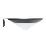 Solar LED Wall Mount Cone Fixture with sleek black design and easy mounting bracket for efficient outdoor lighting