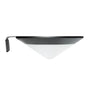 Solar LED Wall Mount Cone Fixture with sleek black design and easy mounting bracket for efficient outdoor lighting