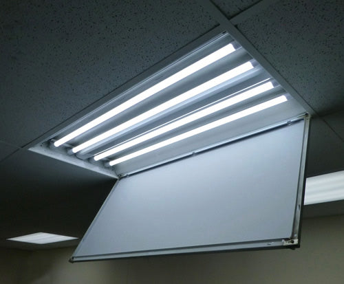Converting Fluorescent Fixtures To Led, Remove Cover From Fluorescent Ceiling Light Fixture